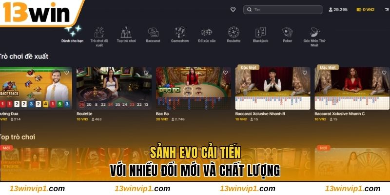 Sảnh EVO cải tiến với nhiều đổi mới và chất lượng