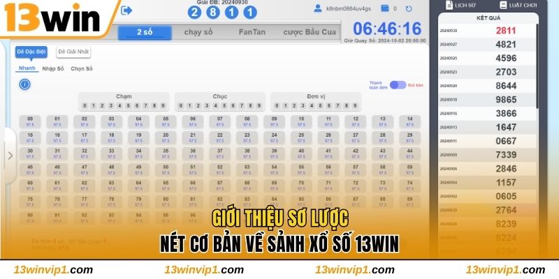 Sơ lược nét cơ bản về xổ số 13WIN